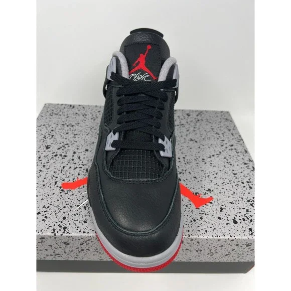 Air Jordan 4 Retro Bred Reimagined (GS) Youth Shoes FQ8213-006 Size 7Y - Picture 4 of 9